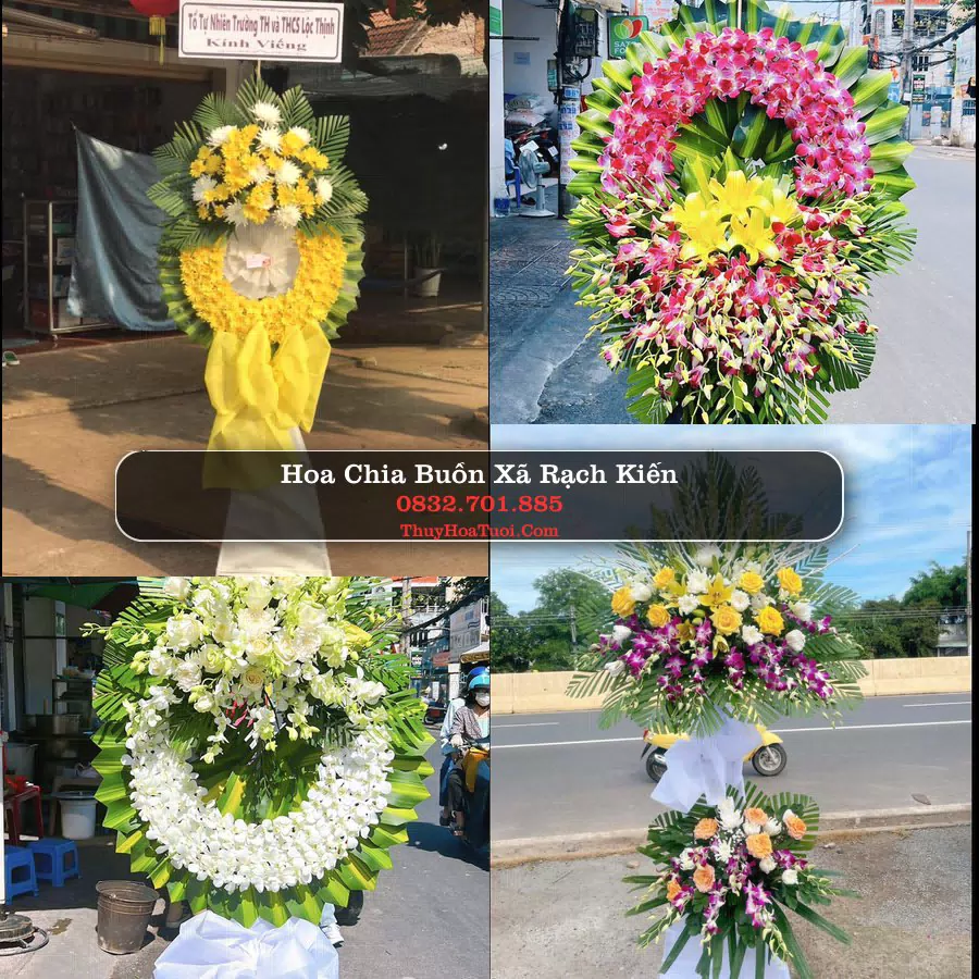 Vòng hoa chia buồn Xã Rạch Kiến - ThuyHoaTuoi.Com