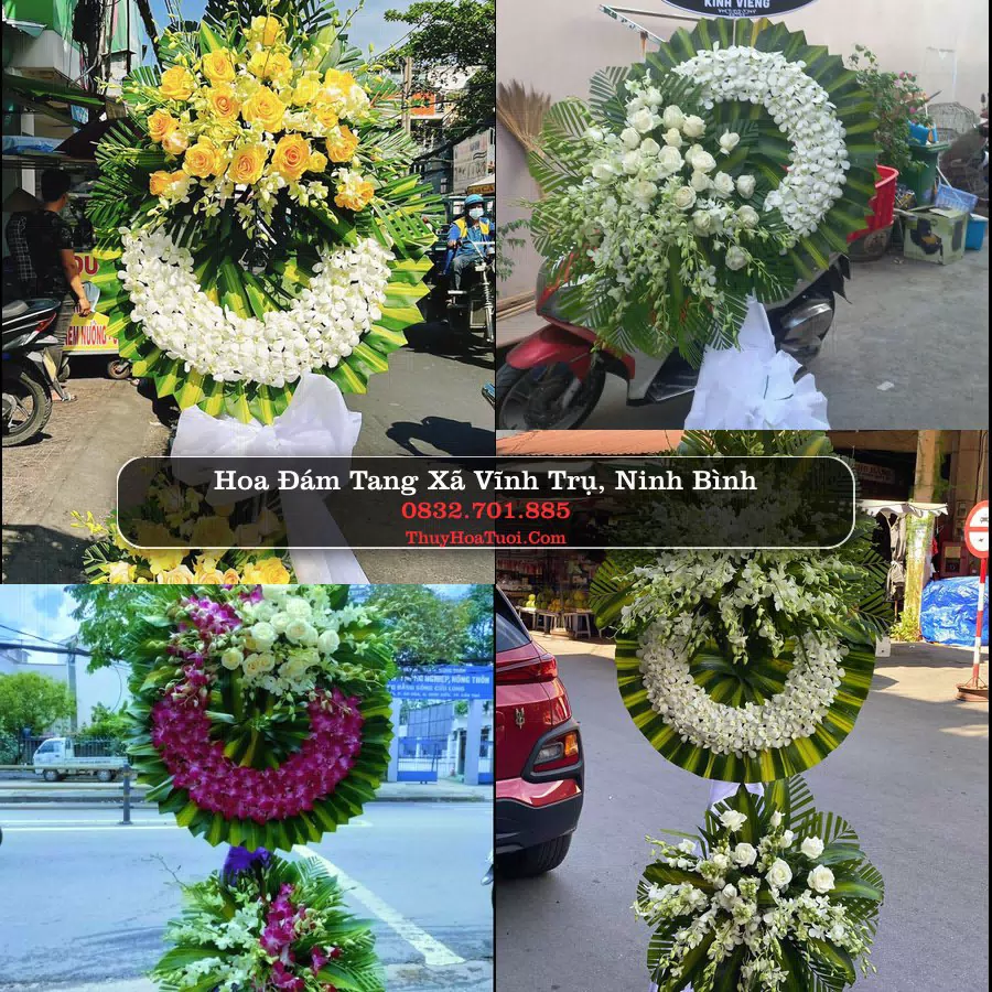Vòng hoa chia buồn Xã Vĩnh Trụ - ThuyHoaTuoi.Com