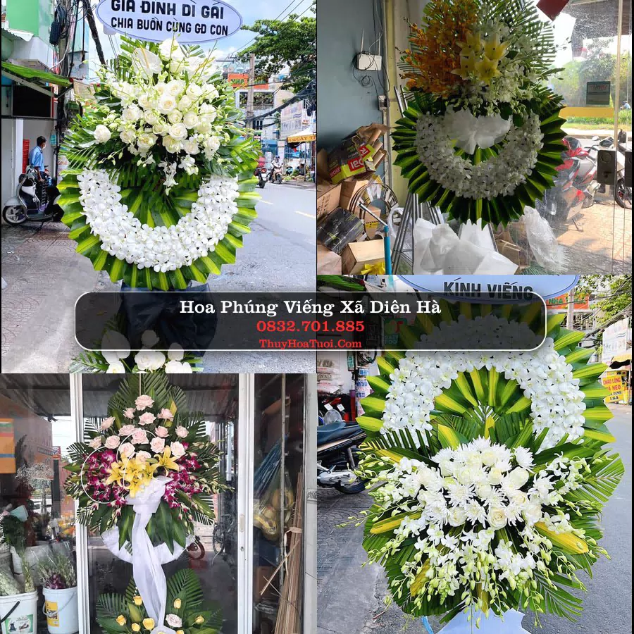 Vòng hoa chia buồn Xã Diên Hà - ThuyHoaTuoi.Com