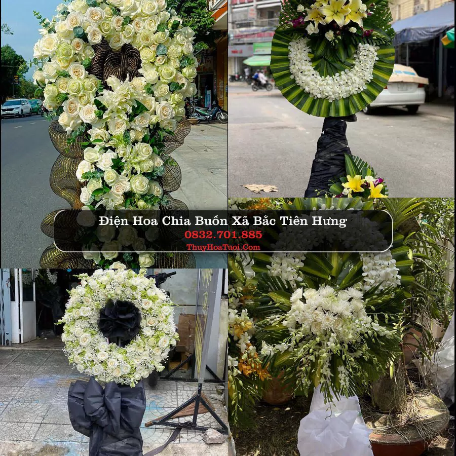 Vòng hoa chia buồn Xã Bắc Tiên Hưng - ThuyHoaTuoi.Com