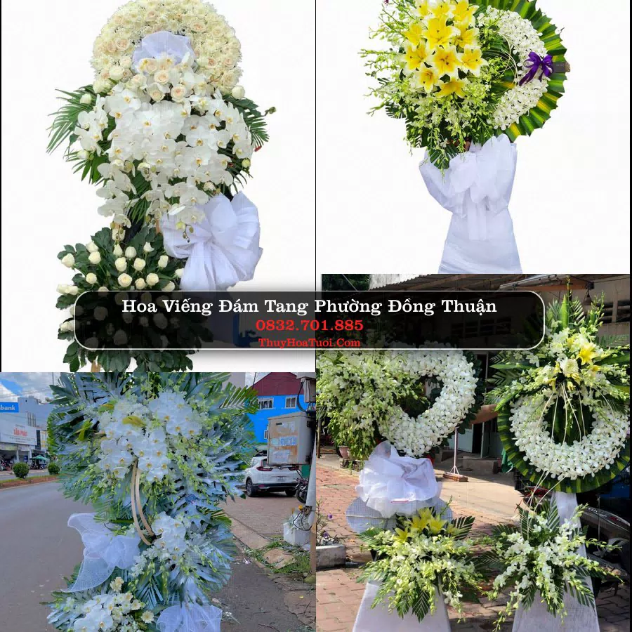 Vòng hoa chia buồn Phường Đồng Thuận - ThuyHoaTuoi.Com