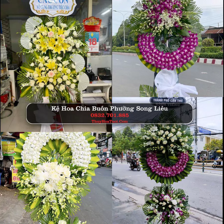 Vòng hoa chia buồn Phường Song Liễu - ThuyHoaTuoi.Com