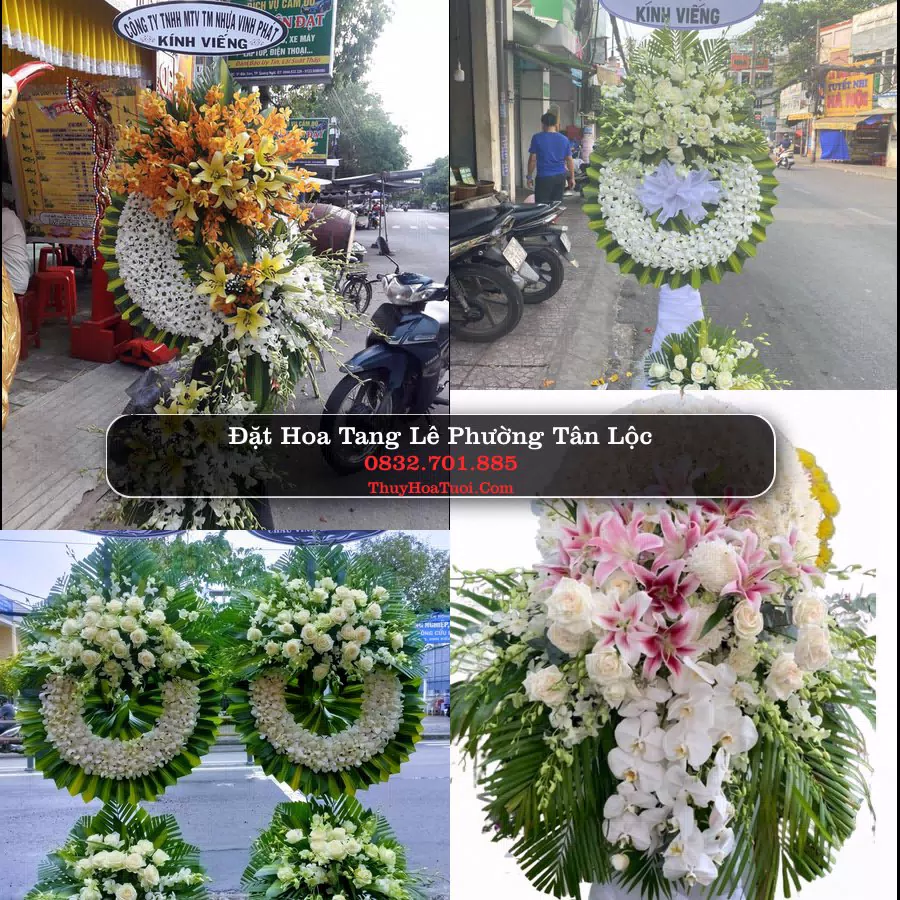 Vòng hoa chia buồn Phường Tân Lộc - ThuyHoaTuoi.Com