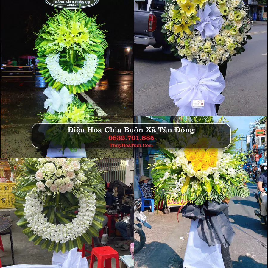 Vòng hoa chia buồn Xã Tân Đông - ThuyHoaTuoi.Com