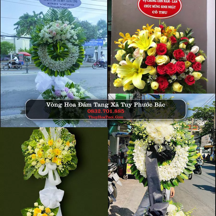 Vòng hoa chia buồn Xã Tuy Phước Bắc - ThuyHoaTuoi.Com