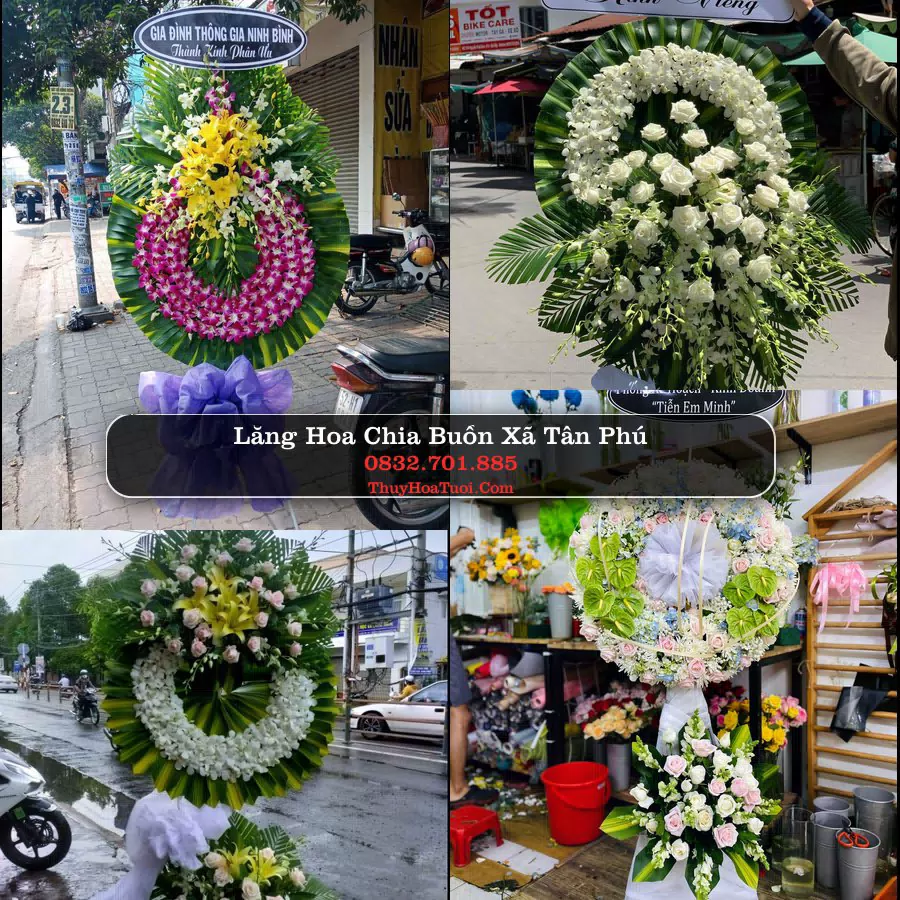 Vòng hoa chia buồn Xã Tân Phú - ThuyHoaTuoi.Com