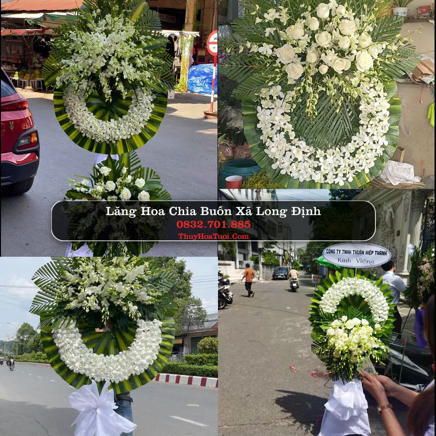 Vòng hoa chia buồn Xã Long Định - ThuyHoaTuoi.Com