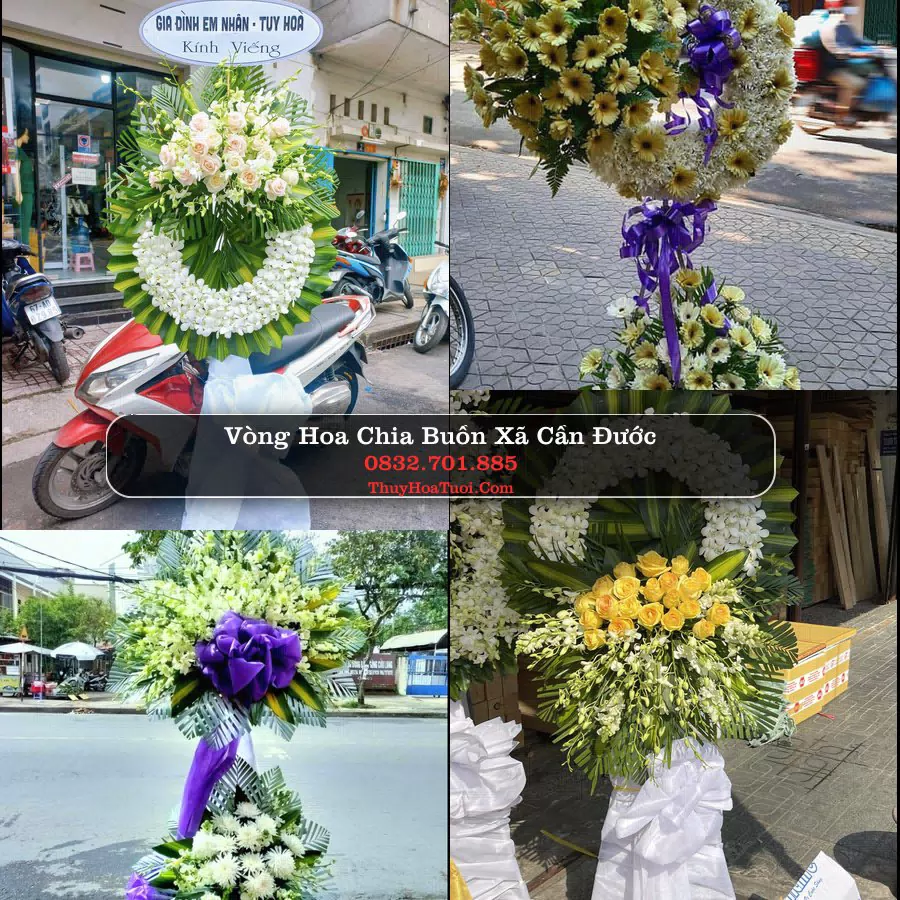 Vòng hoa chia buồn Xã Cần Đước - ThuyHoaTuoi.Com