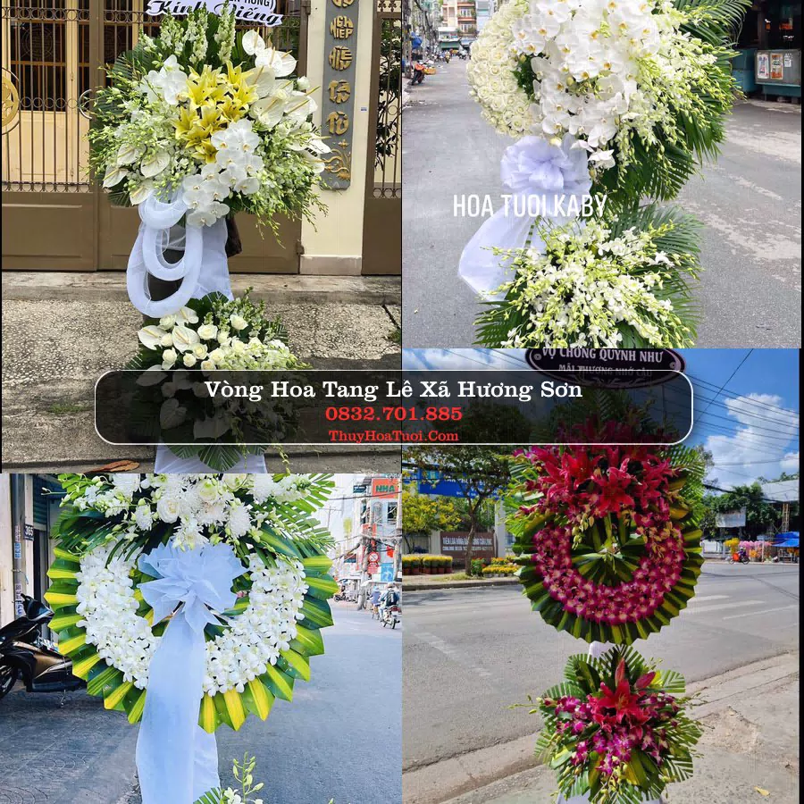 Vòng hoa chia buồn Xã Hương Sơn - ThuyHoaTuoi.Com