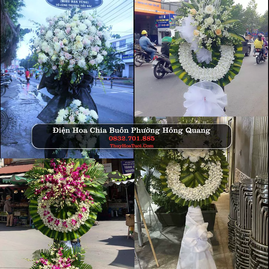 Vòng hoa chia buồn Phường Hồng Quang - ThuyHoaTuoi.Com