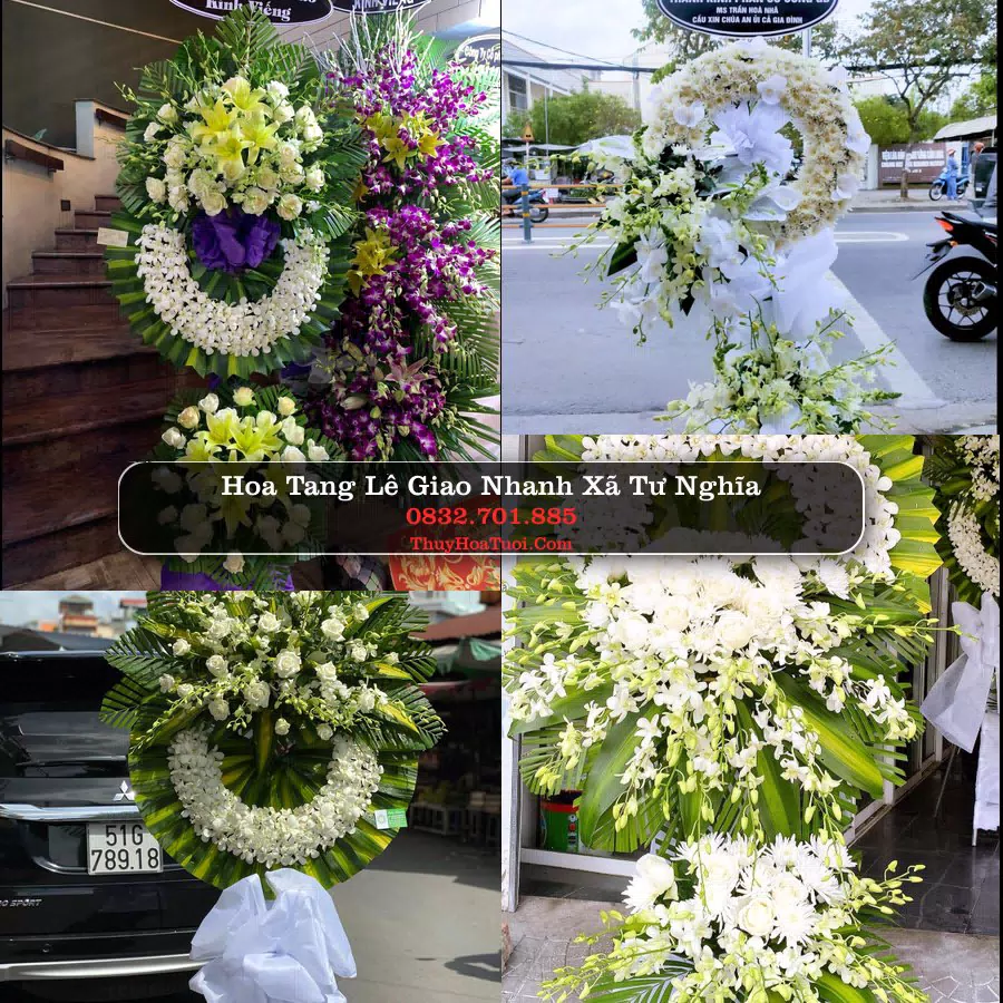 Vòng hoa chia buồn Xã Tư Nghĩa - ThuyHoaTuoi.Com