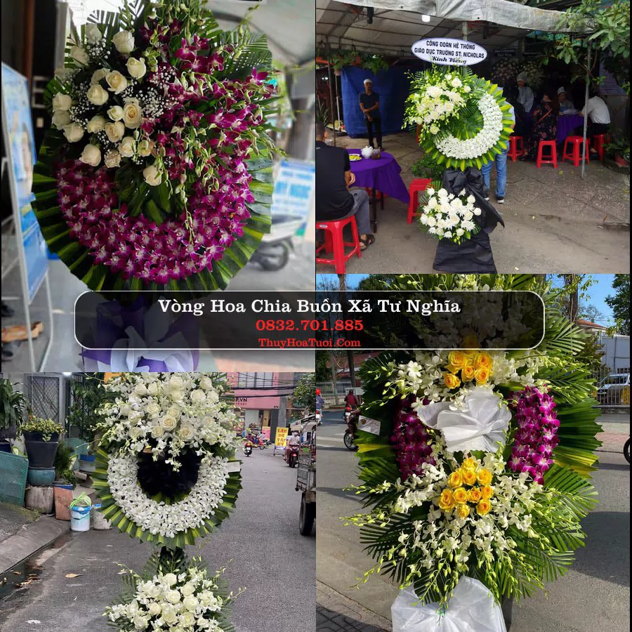 Kệ hoa tang lễ giao tại Xã Tư Nghĩa, Quảng Ngãi