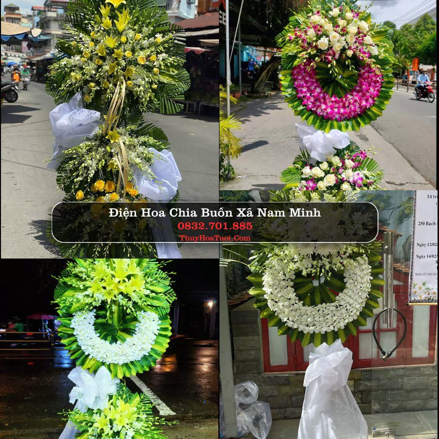 Vòng hoa chia buồn Xã Nam Minh - ThuyHoaTuoi.Com