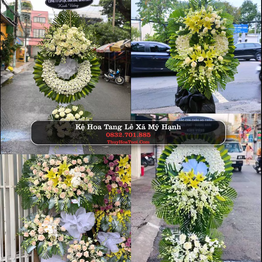 Vòng hoa chia buồn Xã Mỹ Hạnh - ThuyHoaTuoi.Com