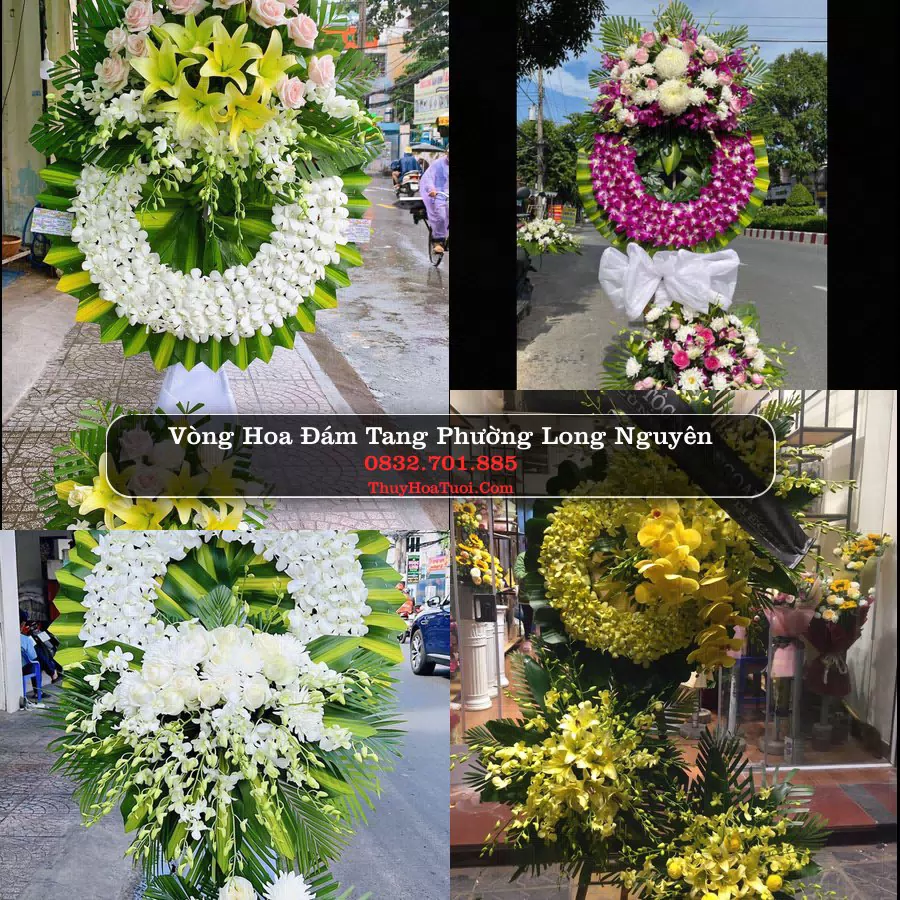 Vòng hoa chia buồn Phường Long Nguyên - ThuyHoaTuoi.Com
