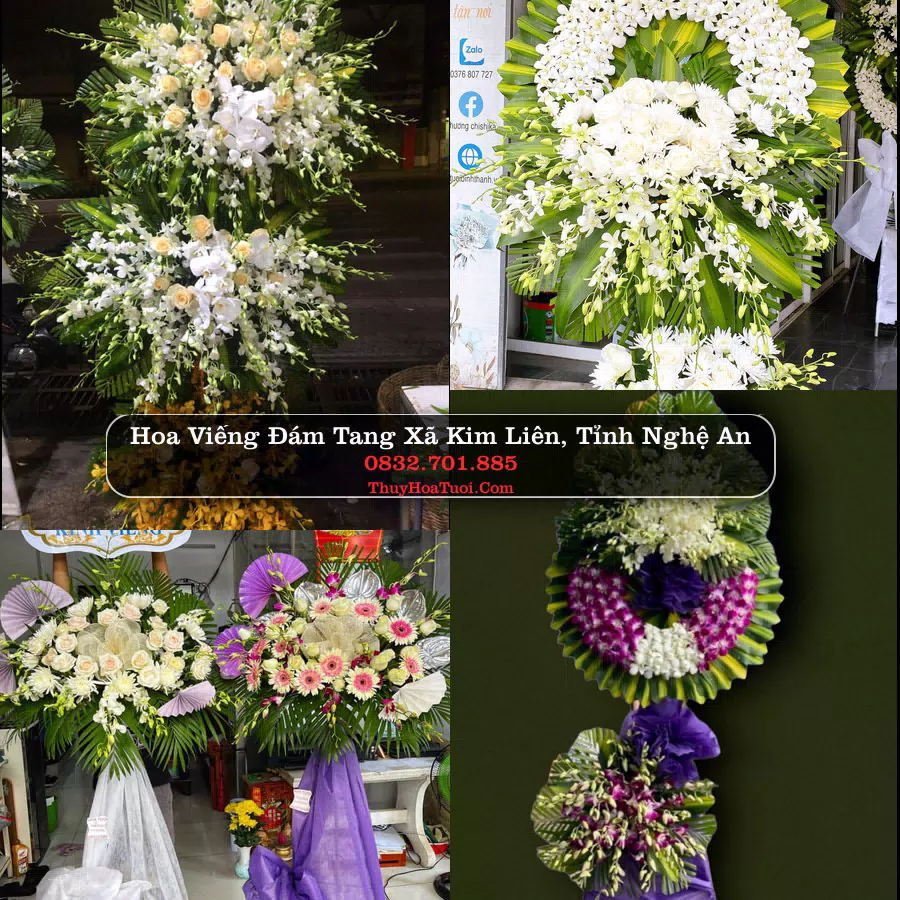 Vòng hoa chia buồn Xã Kim Liên - ThuyHoaTuoi.Com