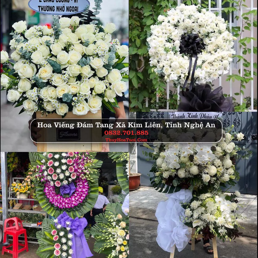 Kệ hoa tang lễ giao tại Xã Kim Liên, Nghệ An