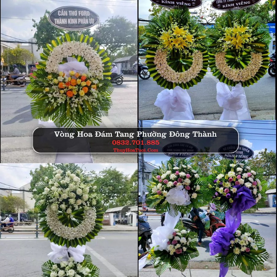 Vòng hoa chia buồn Phường Đông Thành - ThuyHoaTuoi.Com