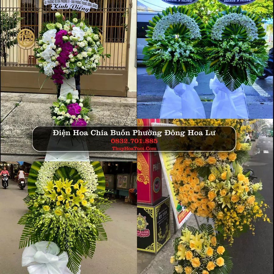 Vòng hoa chia buồn Phường Đông Hoa Lư - ThuyHoaTuoi.Com