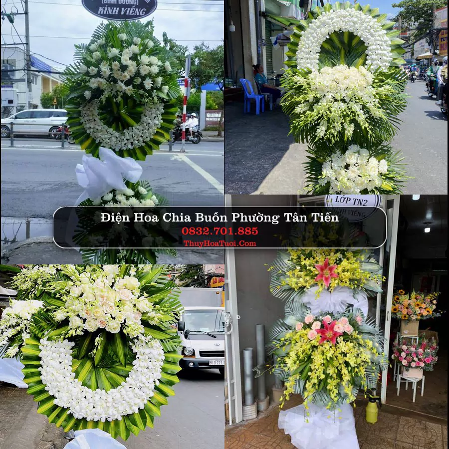 Vòng hoa chia buồn Phường Tân Tiến - ThuyHoaTuoi.Com