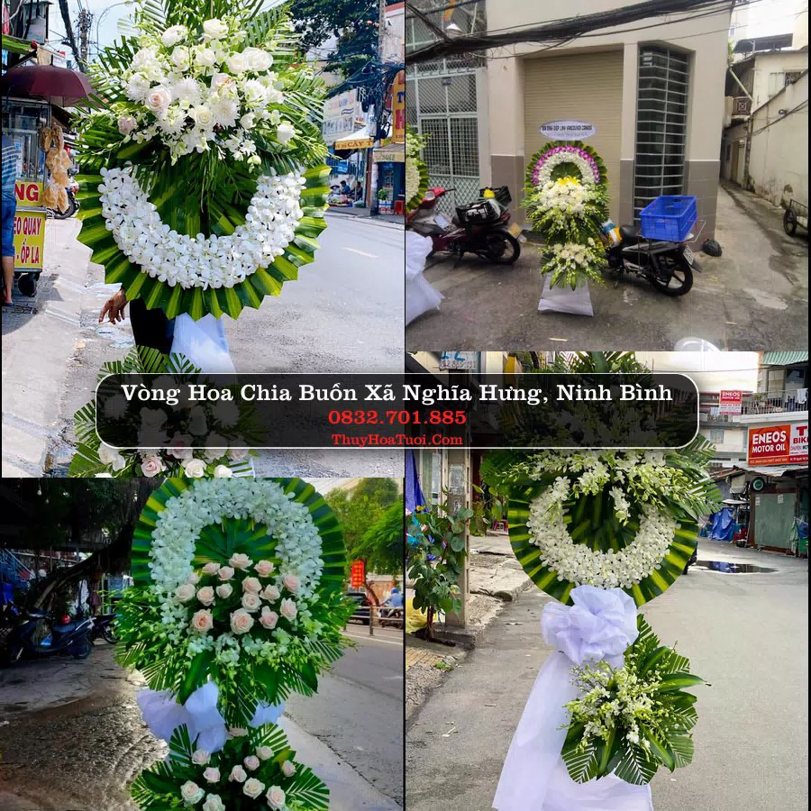 Vòng hoa chia buồn Xã Nghĩa Hưng - ThuyHoaTuoi.Com