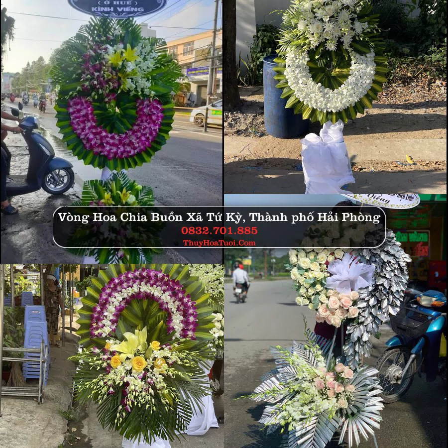 Vòng hoa chia buồn Xã Tứ Kỳ - ThuyHoaTuoi.Com