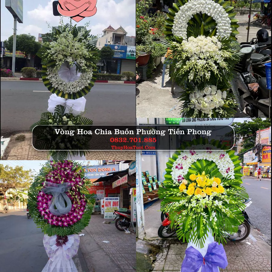 Vòng hoa chia buồn Phường Tiền Phong - ThuyHoaTuoi.Com
