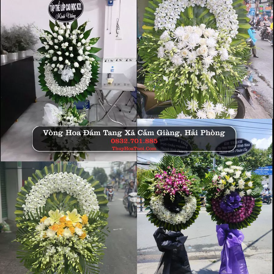 Đặt Vòng Hoa Tang Lễ tại Xã Cẩm Giàng, Hải Phòng