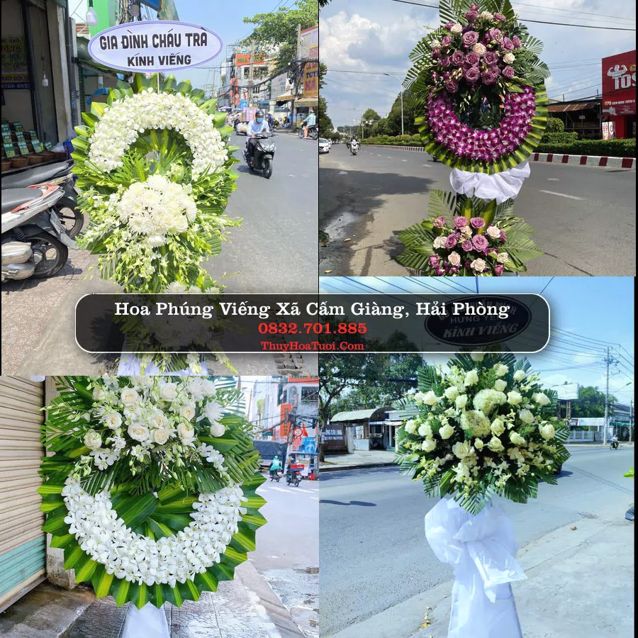 Vòng hoa chia buồn Xã Cẩm Giàng - ThuyHoaTuoi.Com