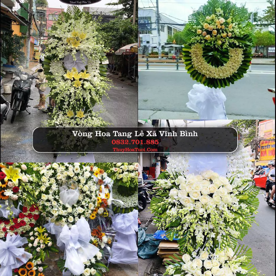 Vòng hoa chia buồn Xã Vĩnh Bình - ThuyHoaTuoi.Com