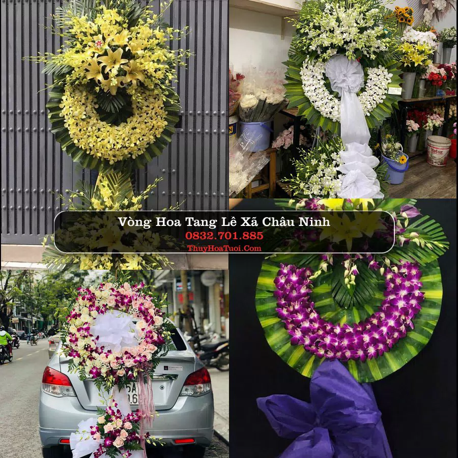 Kệ hoa tang lễ giao tại Xã Châu Ninh, Hưng Yên