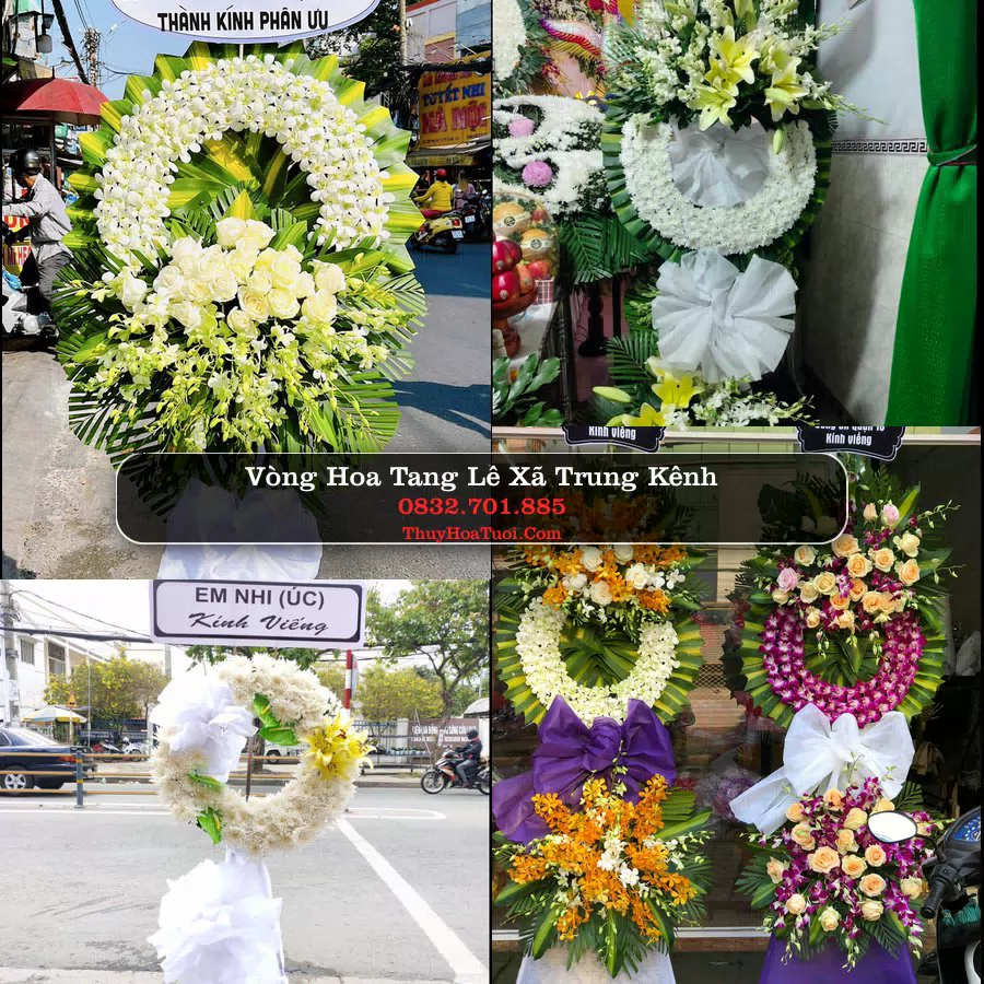 Vòng hoa chia buồn Xã Trung Kênh - ThuyHoaTuoi.Com