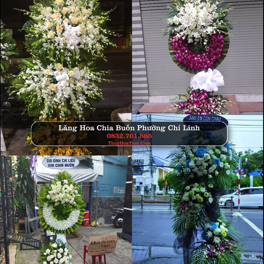 Vòng hoa chia buồn Phường Chí Linh - ThuyHoaTuoi.Com