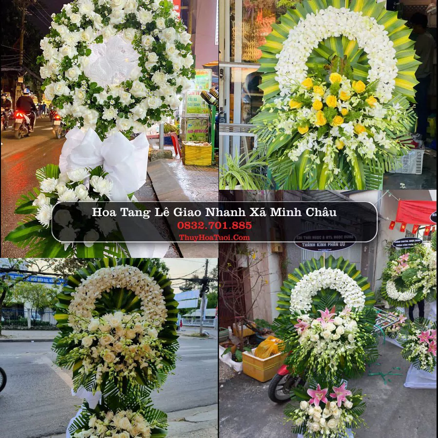 Kệ hoa tang lễ giao tại Xã Minh Châu, Nghệ An
