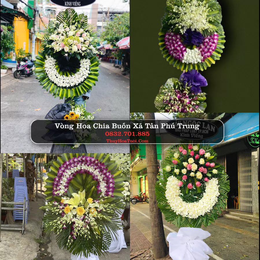 Vòng hoa chia buồn Xã Tân Phú Trung - ThuyHoaTuoi.Com