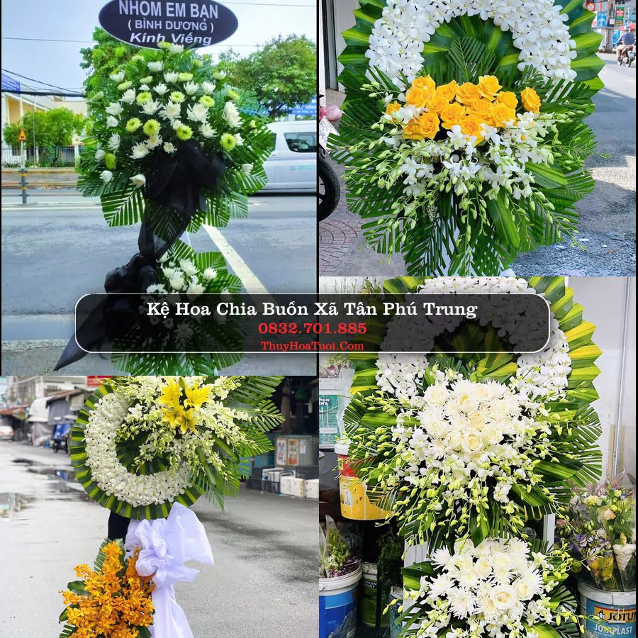 Kệ hoa tang lễ giao tại Xã Tân Phú Trung, Đồng Tháp