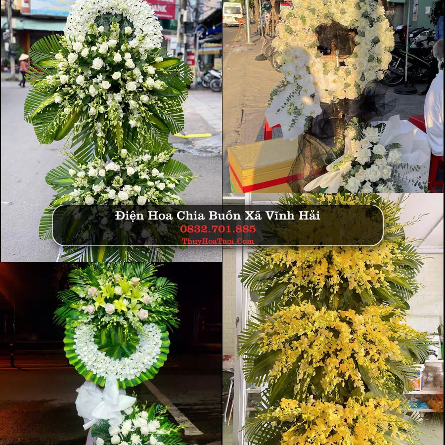 Vòng hoa chia buồn Xã Vĩnh Hải - ThuyHoaTuoi.Com