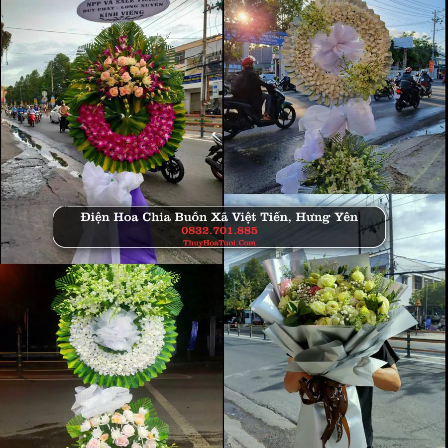 Vòng hoa chia buồn Xã Việt Tiến - ThuyHoaTuoi.Com