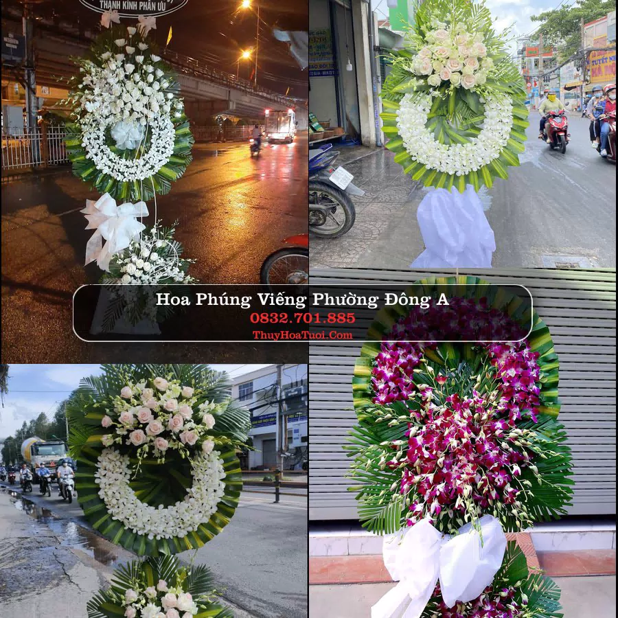 Vòng hoa chia buồn Phường Đông A - ThuyHoaTuoi.Com