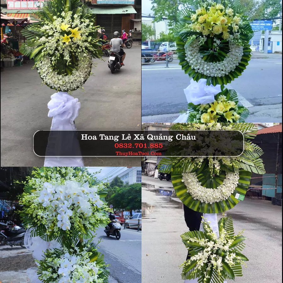 Vòng hoa chia buồn Xã Quảng Châu - ThuyHoaTuoi.Com