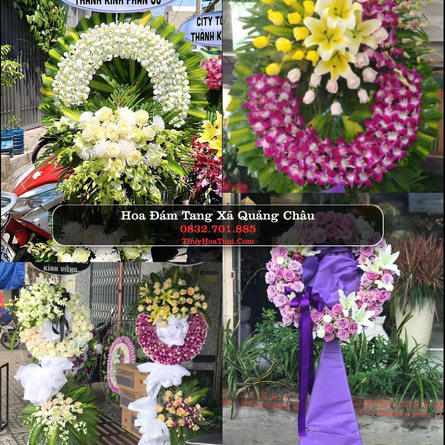 Kệ hoa tang lễ giao tại Xã Quảng Châu, Nghệ An