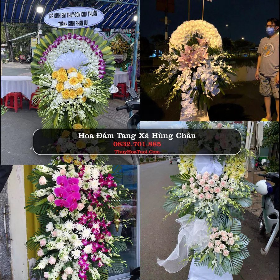 Kệ hoa tang lễ giao tại Xã Hùng Châu, Nghệ An