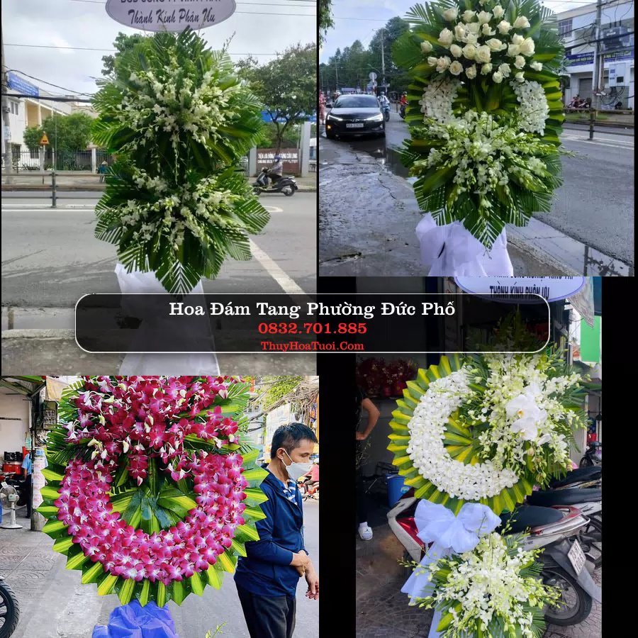 Vòng hoa chia buồn Phường Đức Phổ - ThuyHoaTuoi.Com