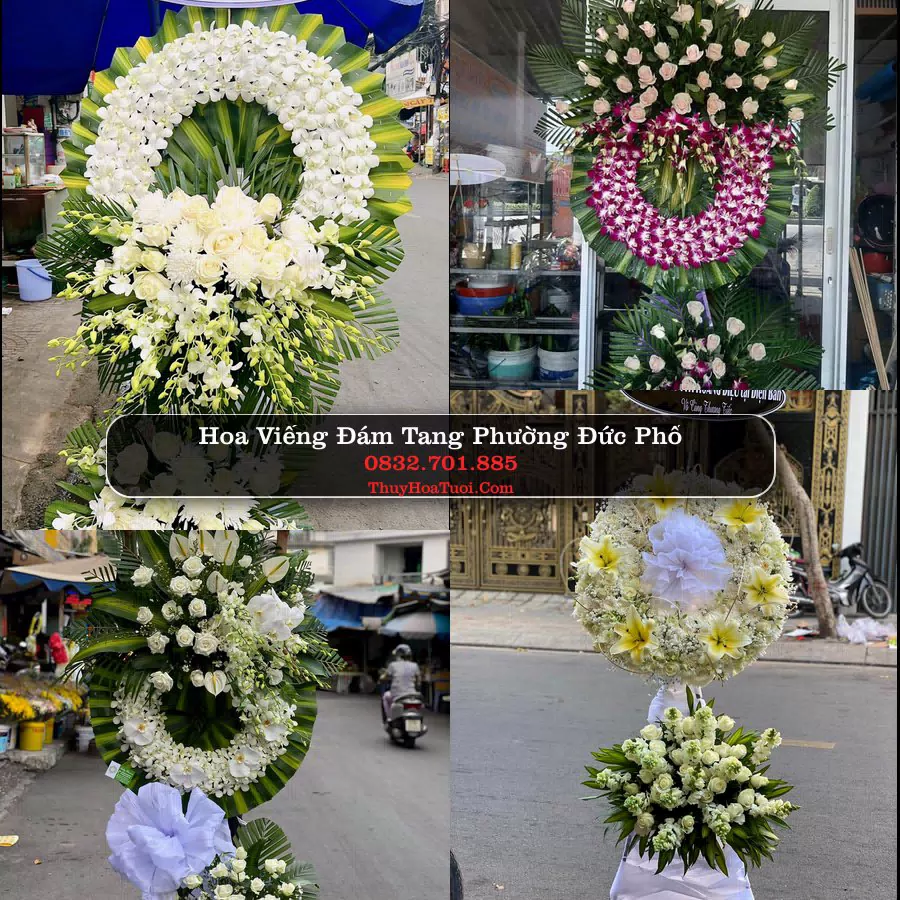 Kệ hoa tang lễ giao tại Phường Đức Phổ, Quảng Ngãi