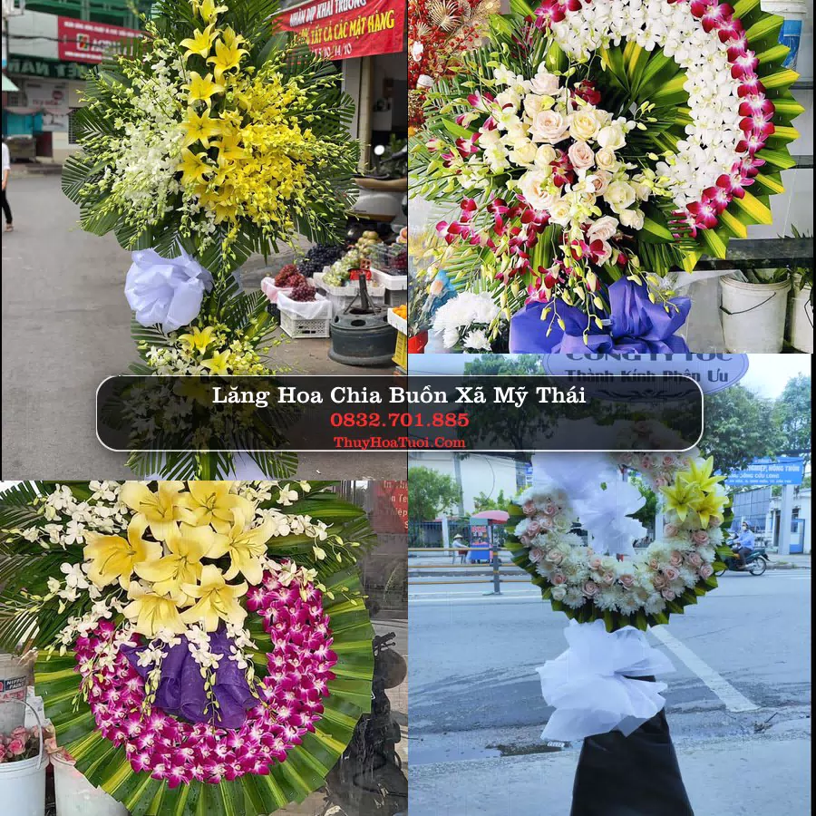 Vòng hoa chia buồn Xã Mỹ Thái - ThuyHoaTuoi.Com