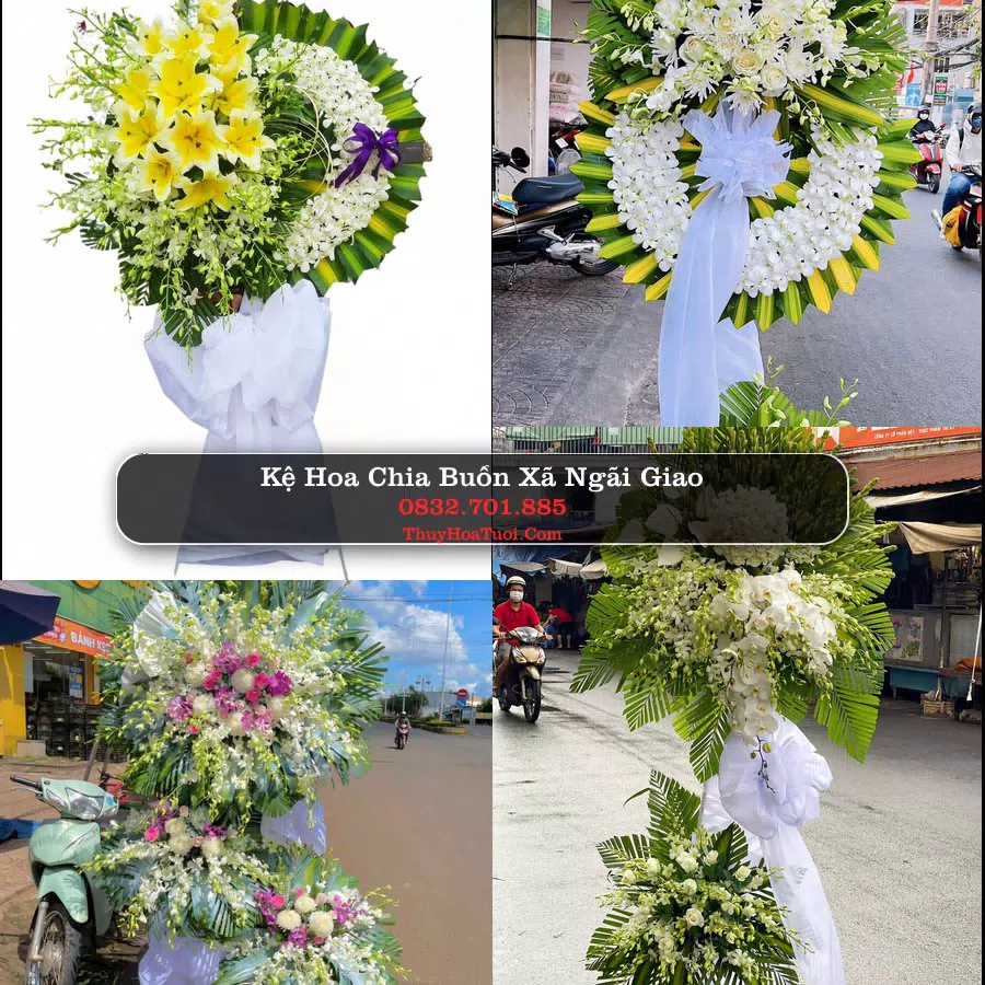 Vòng hoa chia buồn Xã Ngãi Giao - ThuyHoaTuoi.Com