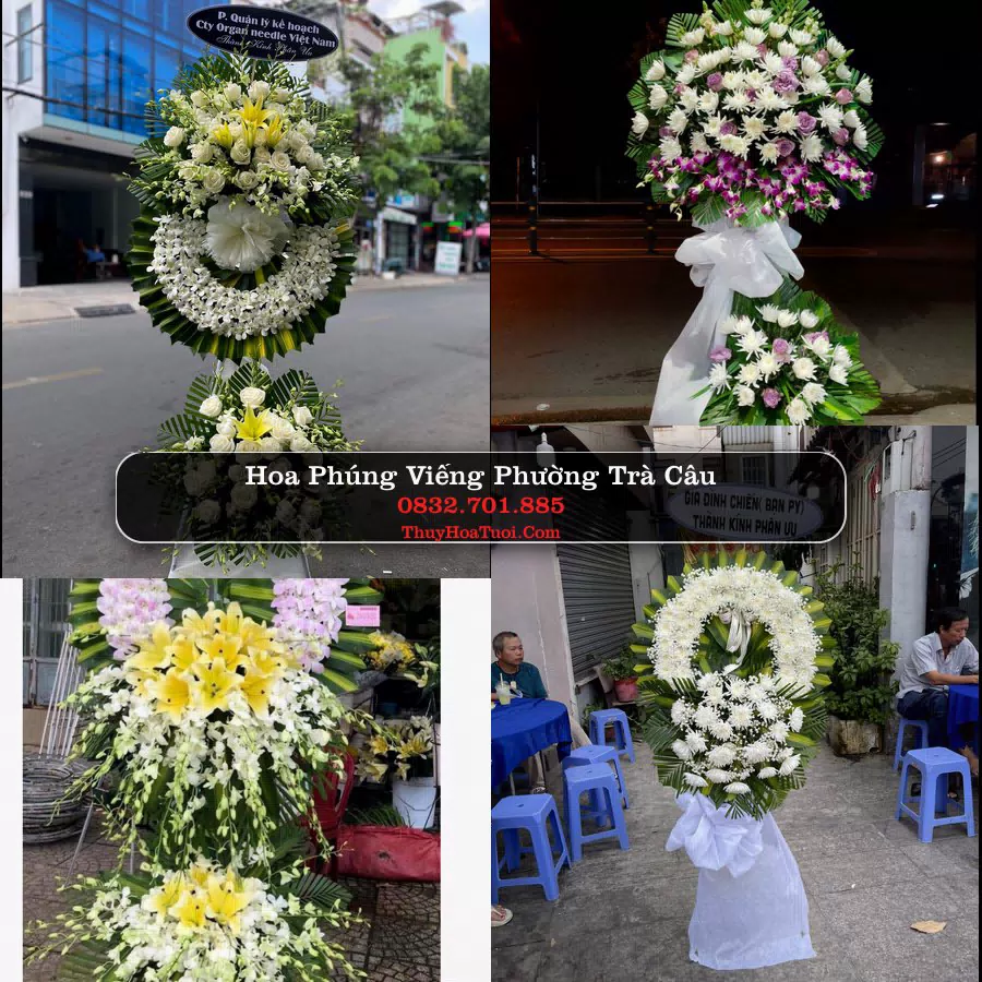 Vòng hoa chia buồn Phường Trà Câu - ThuyHoaTuoi.Com