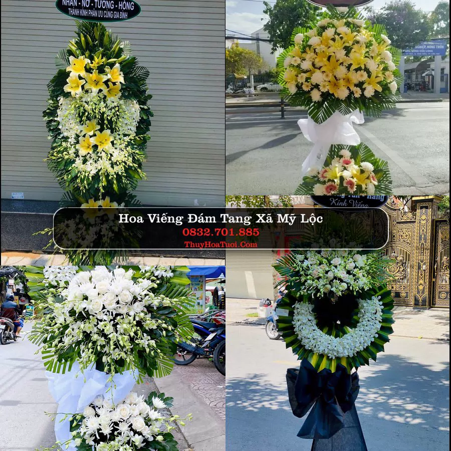Vòng hoa chia buồn Xã Mỹ Lộc - ThuyHoaTuoi.Com