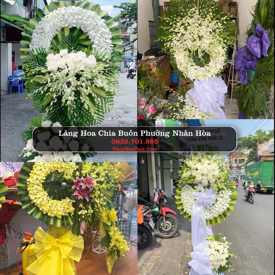 Vòng hoa chia buồn Phường Nhân Hòa - ThuyHoaTuoi.Com