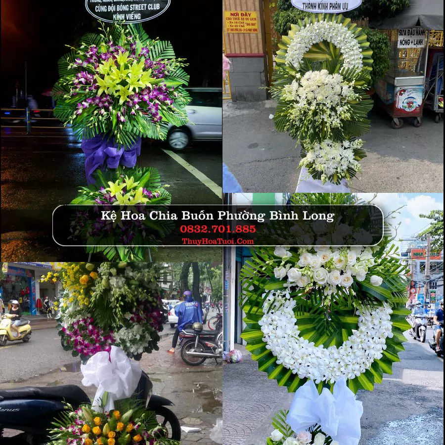 Vòng hoa chia buồn Phường Bình Long - ThuyHoaTuoi.Com